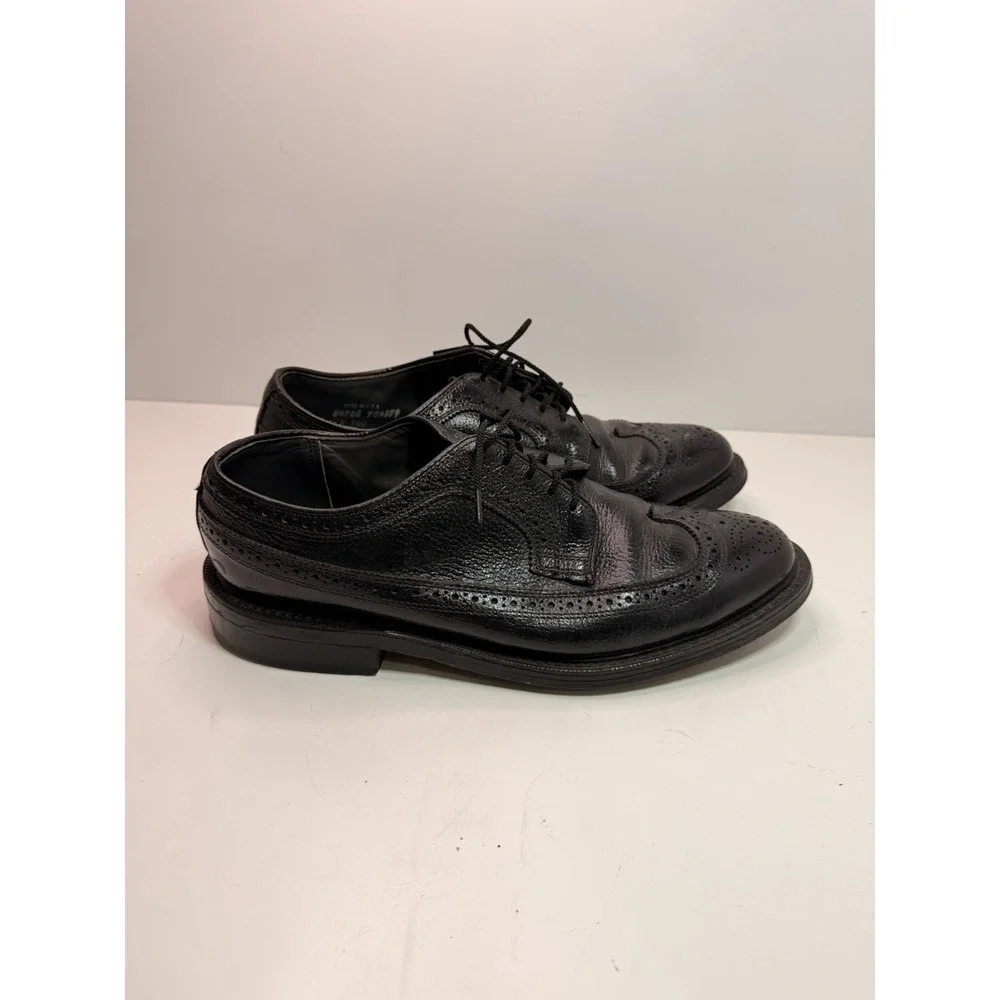 Dexter Black Leather Wingtip Oxfords Men's‎ Size 8.5 Made in USA Dress Shoes